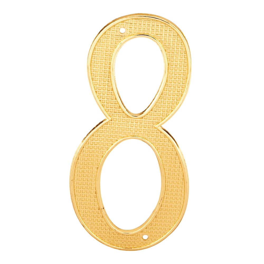 Prime-Line MP4118 4 Inch House Numbers - Diecast Black Finish, Pack Of 2 With Nails Included