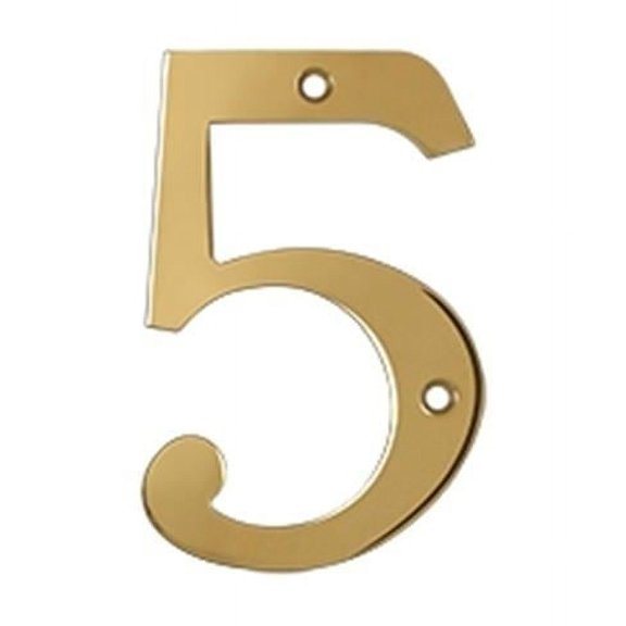 4 in. House Numbers, Lifetime Brass - Solid Brass