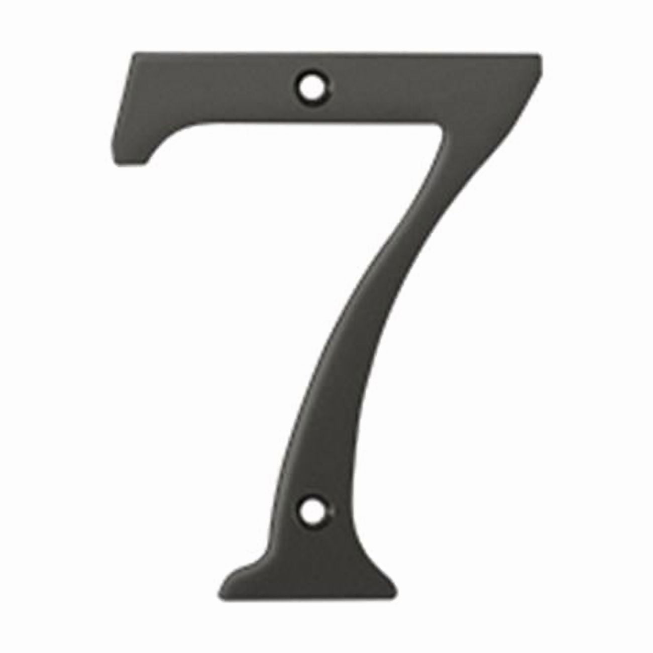 4 in. House Numbers, Oil Rubbed Bronze - Solid Brass