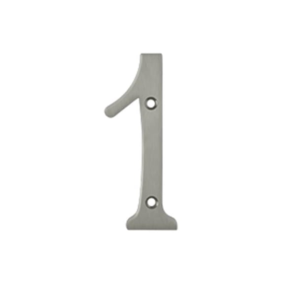 4 in. House Numbers, Satin Nickel - Solid Brass