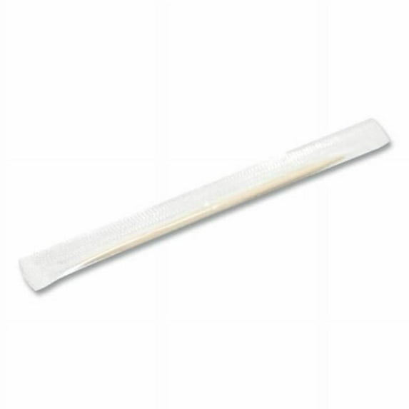 4 in. Individually Wrapped Round Wood Toothpicks, 12000 Count