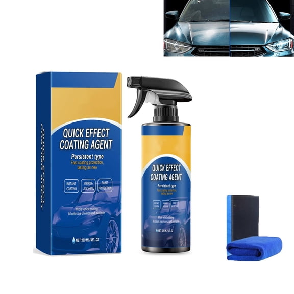 4-in-L Car Refinishing Spray, Car Coating Spray for Shine & Protection, Quick Effective Coating Spray, Advanced Car Quick-Acting Coating Agent Spray, Waterless Wash, Lasting, for All Cars (1pcs)