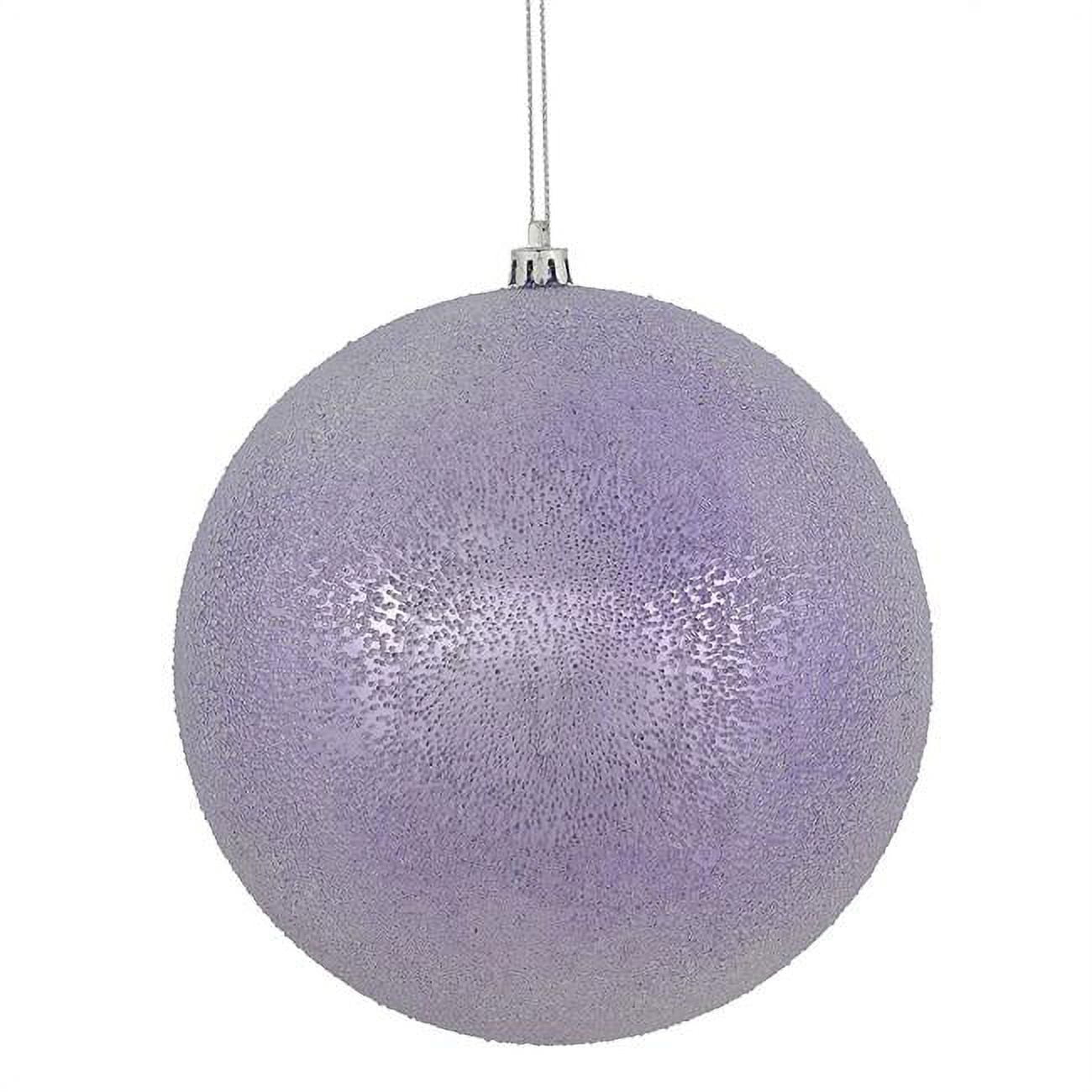 4 in. Lavender Iced Ornament Ball - 4 per Box