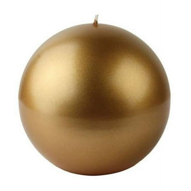 4 in. Metallic Gold Ball Candles -2pc-Box