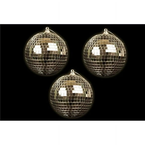 4 in. Mirrored Ball Ornament - Pack of 3