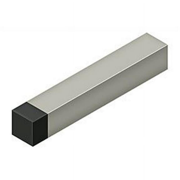 4 in. Modern Square Baseboard Bumper, Brushed Nickel