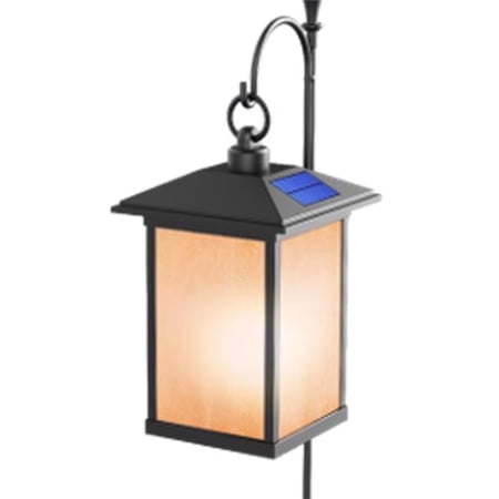 4 in. OneSync Solar Power Metal Square Hanging Pathway Light, Bronze