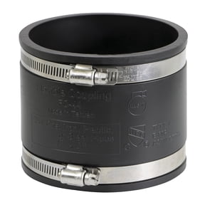 4 in. PVC Flexible Coupling with Stainless Steel clamps