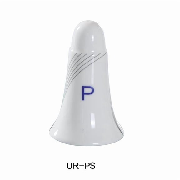 4 in. Porcelain Pepper Shaker, Bone White - Pack of 48