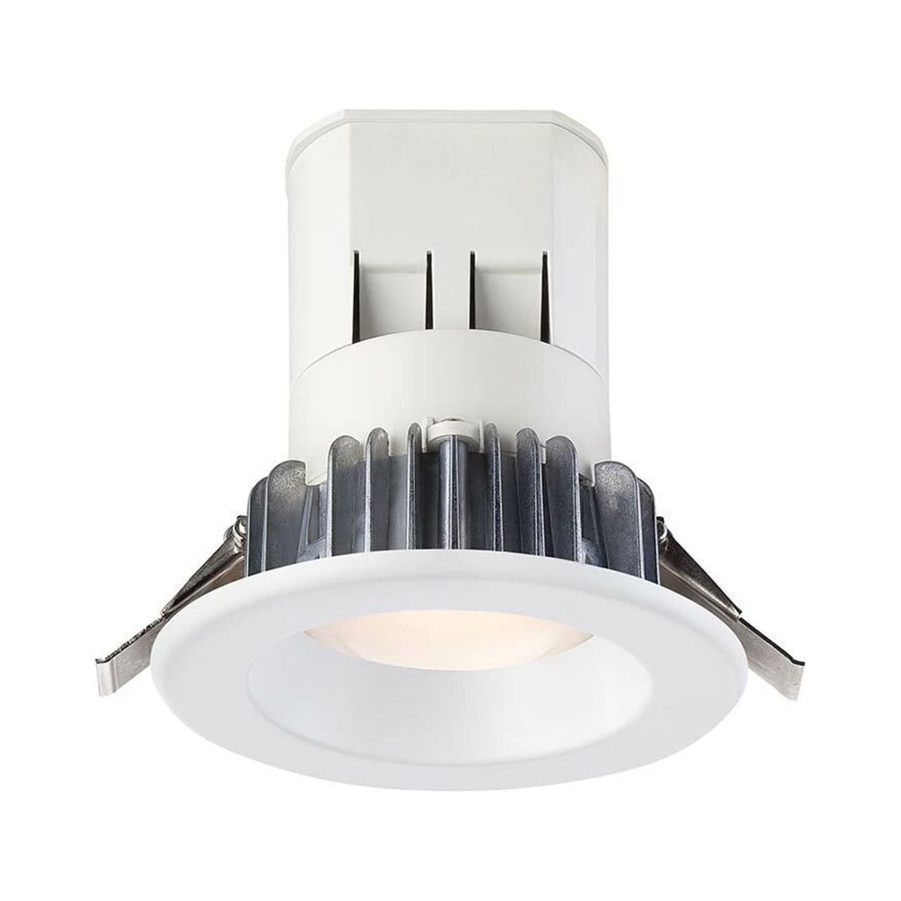 White Aluminum 4'' LED Recessed Lighting Kit for Indoor/Outdoor Use