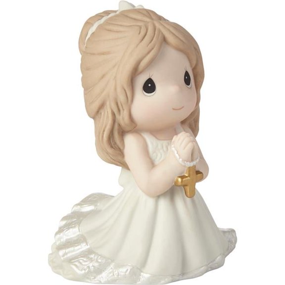 4 in. Remembrance of My First Communion Girl Kneeling Figurine, Multi Color