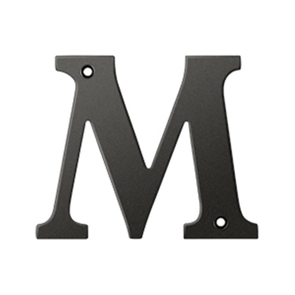 4 in. Residential Letter M- Oil Rubbed Bronze - Solid