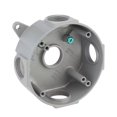 thumbnail image 1 of 4 in Round Metallic Weatherproof Box with (5) 1/2 in. Holes, Gray, 1 of 6