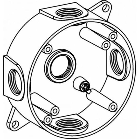 4 in. Round with Powder Box - 5.75 in. Hubs
