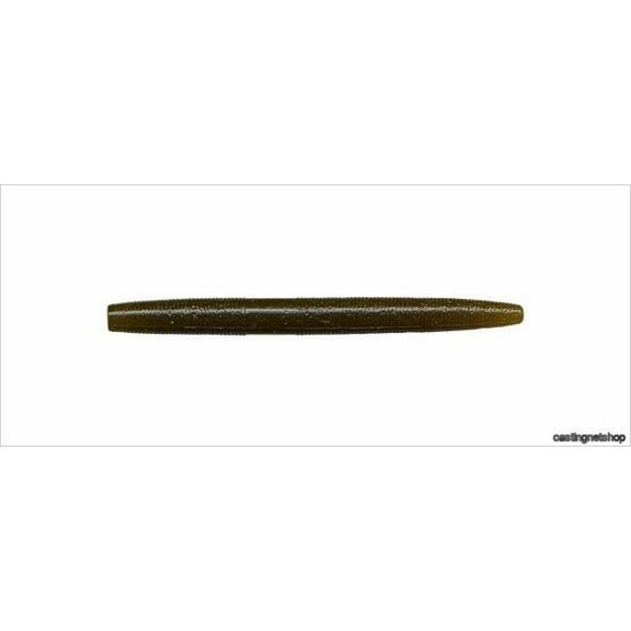 4 in. Senko Pumpkin Fishing Lure with Black & Green Flake - Pack of 10