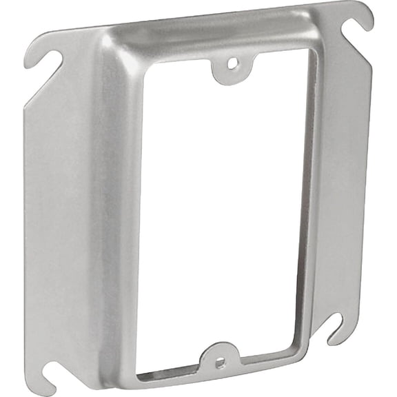 4 in. Square Single Gang Mud Ring and Raised 5/8 in. (25-Pack)