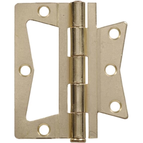 4 in. Surface Mount Non-Mortise Hinge, Brass Plated