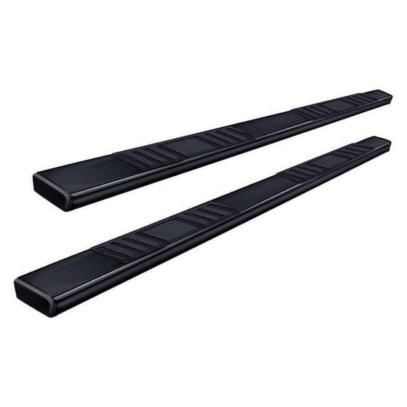 4 in. Trapezoid T4 Series Cab Length Step Bars, Black for 2007-2018 GMC Sierra Crew Cab