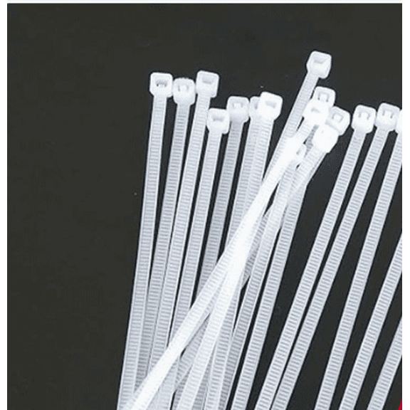 4-in White Cable Ties with 18-lb Tensile Strength 500-Pack