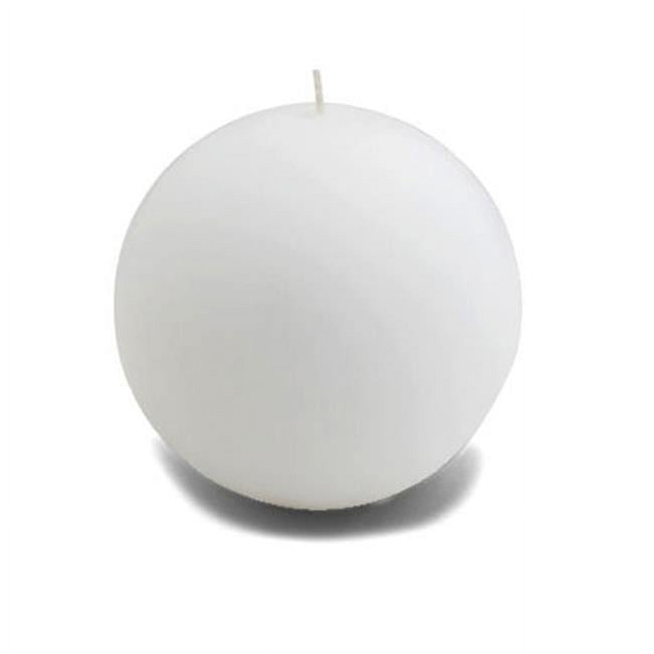 4 in. White Citronella Ball Candles 2pcBox