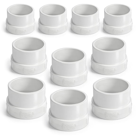 4 in. White PVC DWV Cleanout Adapter, Hub x Female Pipe Thread for Drain, Waste & Vent Systems (10-Pack)