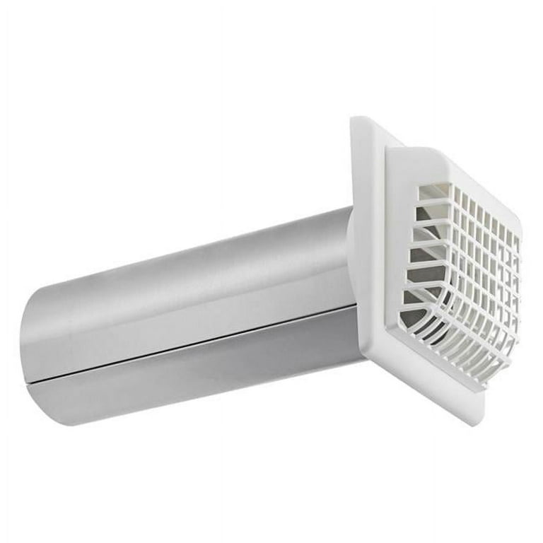 White Plastic Louvered Vent with Tail Piece, Bird Rodent