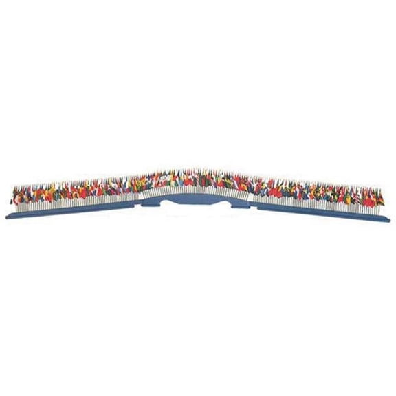 4 in. X 6 in. Miniature 193 UN Member Flag Set Mounted on a 10 in. Black Staff with Gold Spear Tip