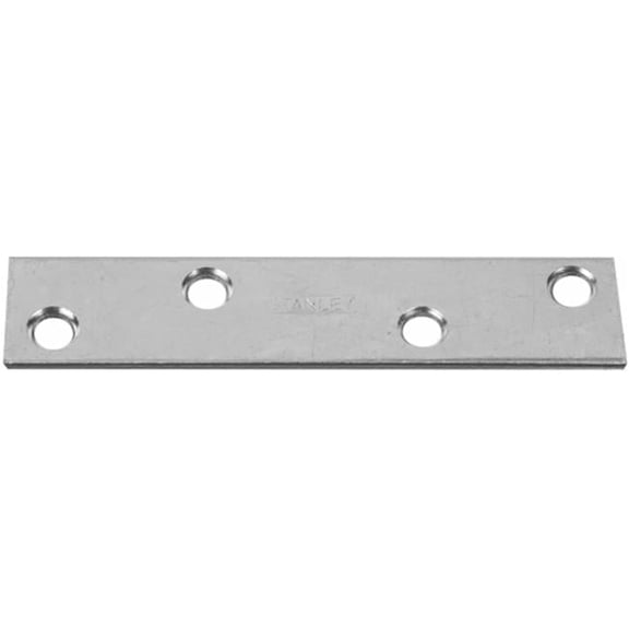4 in. X .63 in. Zinc Plated Mending Plates Without Screws