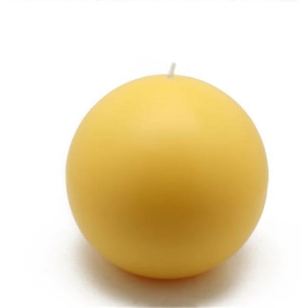 4 in. Yellow Citronella Ball Candles -2pc-Box