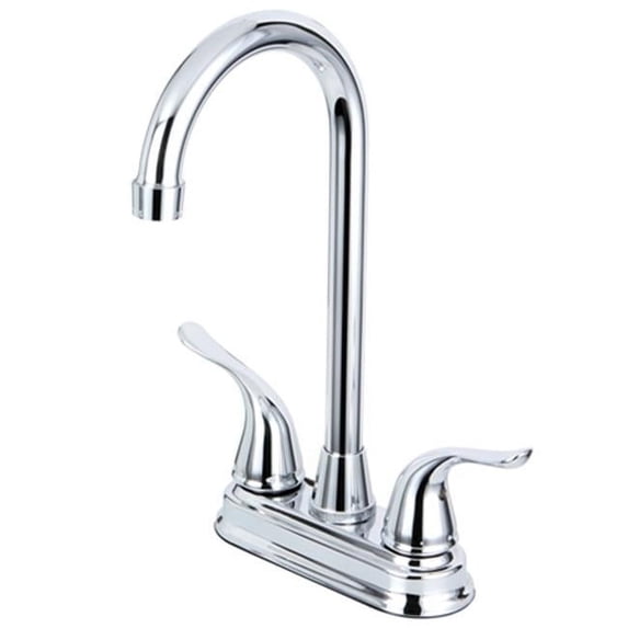 4 in. Yosemite Two Handle Centerset Bar Faucet, Polished Chrome