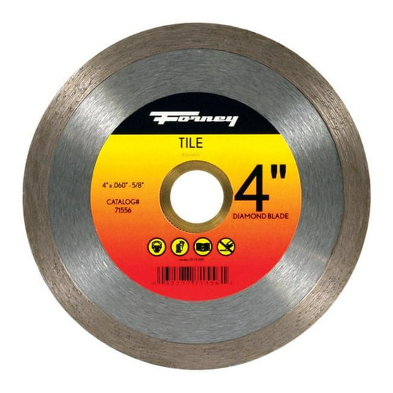 4 in. dia. x 0.625 in. Tile Cutting Diamond Continuous Rim Circular Saw Blade