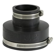 4 in. x 2 in. PVC Flexible Reducing Coupling with Stainless Steel clamps