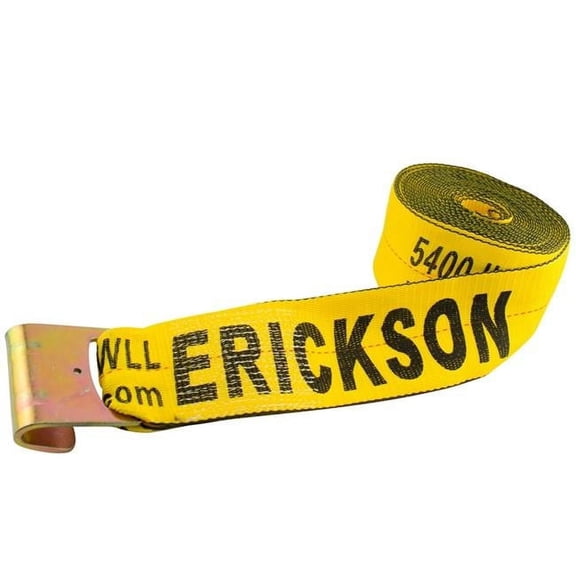 4 in. x 30 ft. Winch Strap with Flat Bed Hook