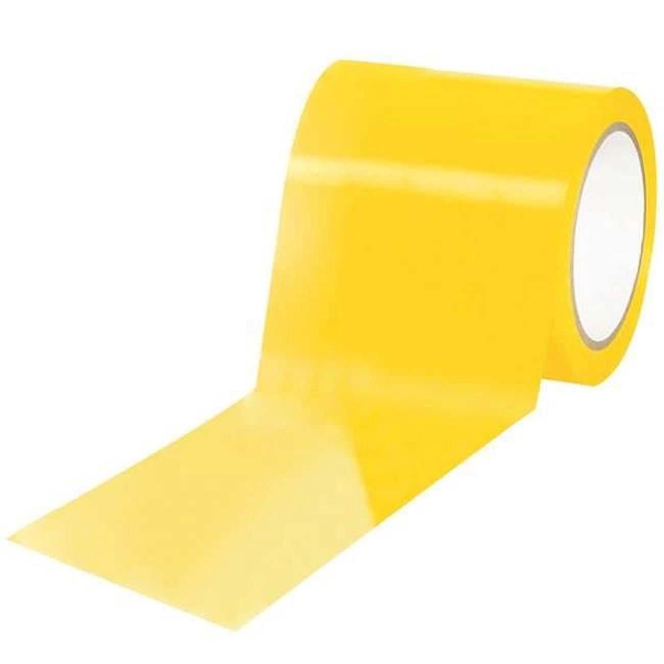 4 in. x 36 yards Yellow Solid Vinyl Safety Tape - Case of 12