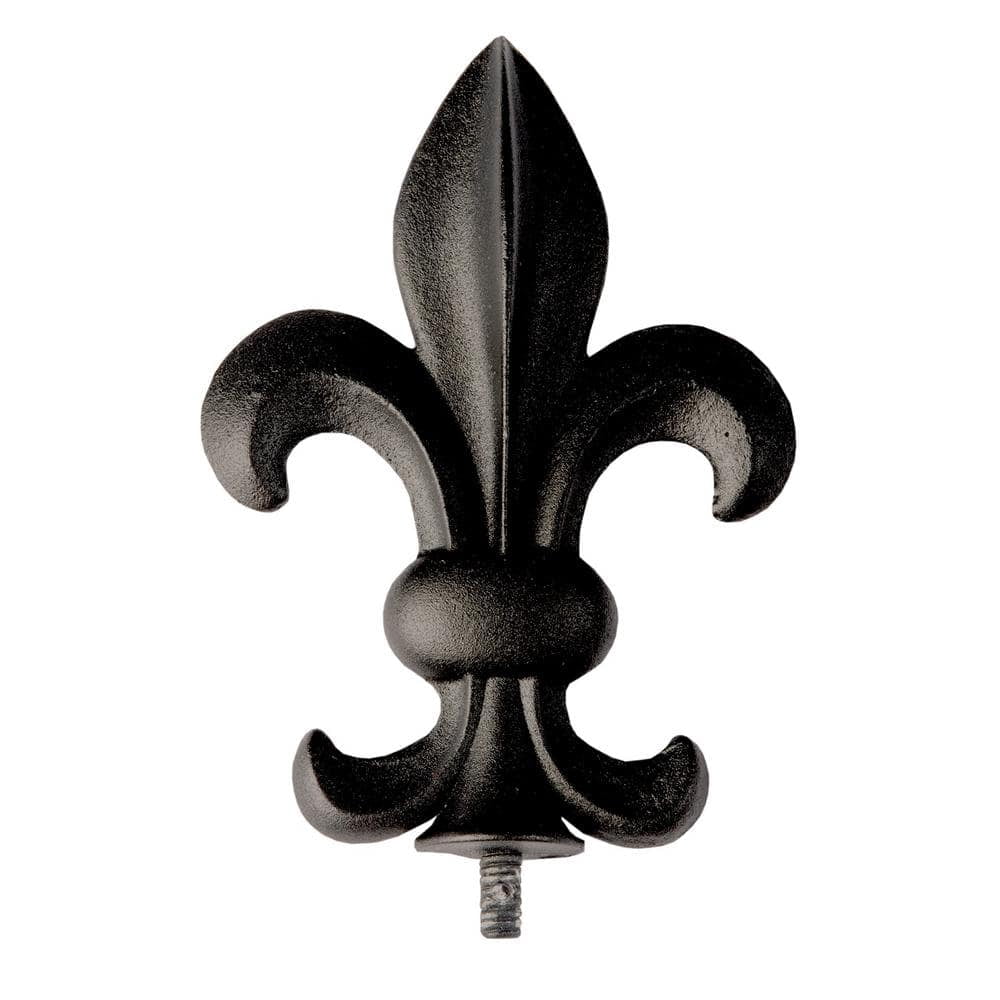 4 in. x 4 in. Metal Cast Fleur de lis Post Cap Finial - Walmart.com