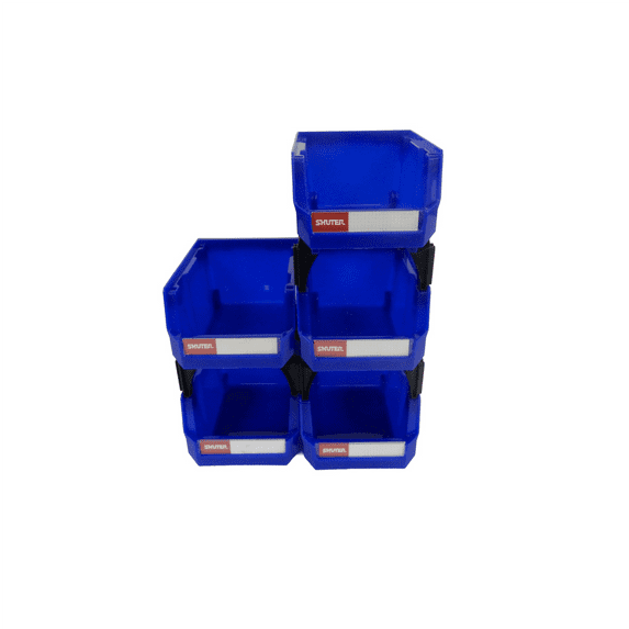 4 in x 5.4 in x 3 in Ultra Hanging Storage Bin 5Pk