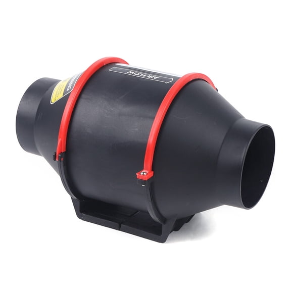 4 inch 310m/H Inline Duct Ventilation Fan Vent Exhaust Blower Vent Fan Air Vent Booster Ventiliation Blower for Grow Tent, Attic, HVAC, Basements or Kitchens, Low Noise, Black