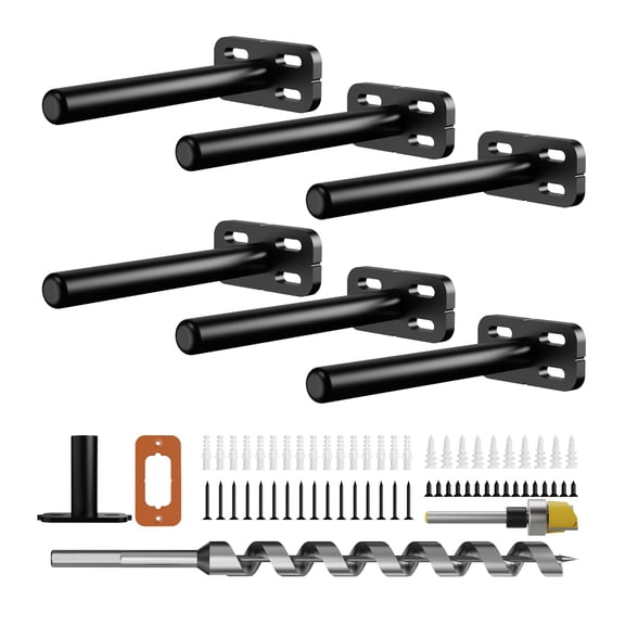 4 inch-6pcs Metal Hardware Shelving Brackets