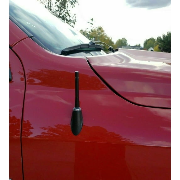4" inch Black Aluminum Antenna Mast AM/FM for DODGE RAM 1500 2500 3500 1999-2008
