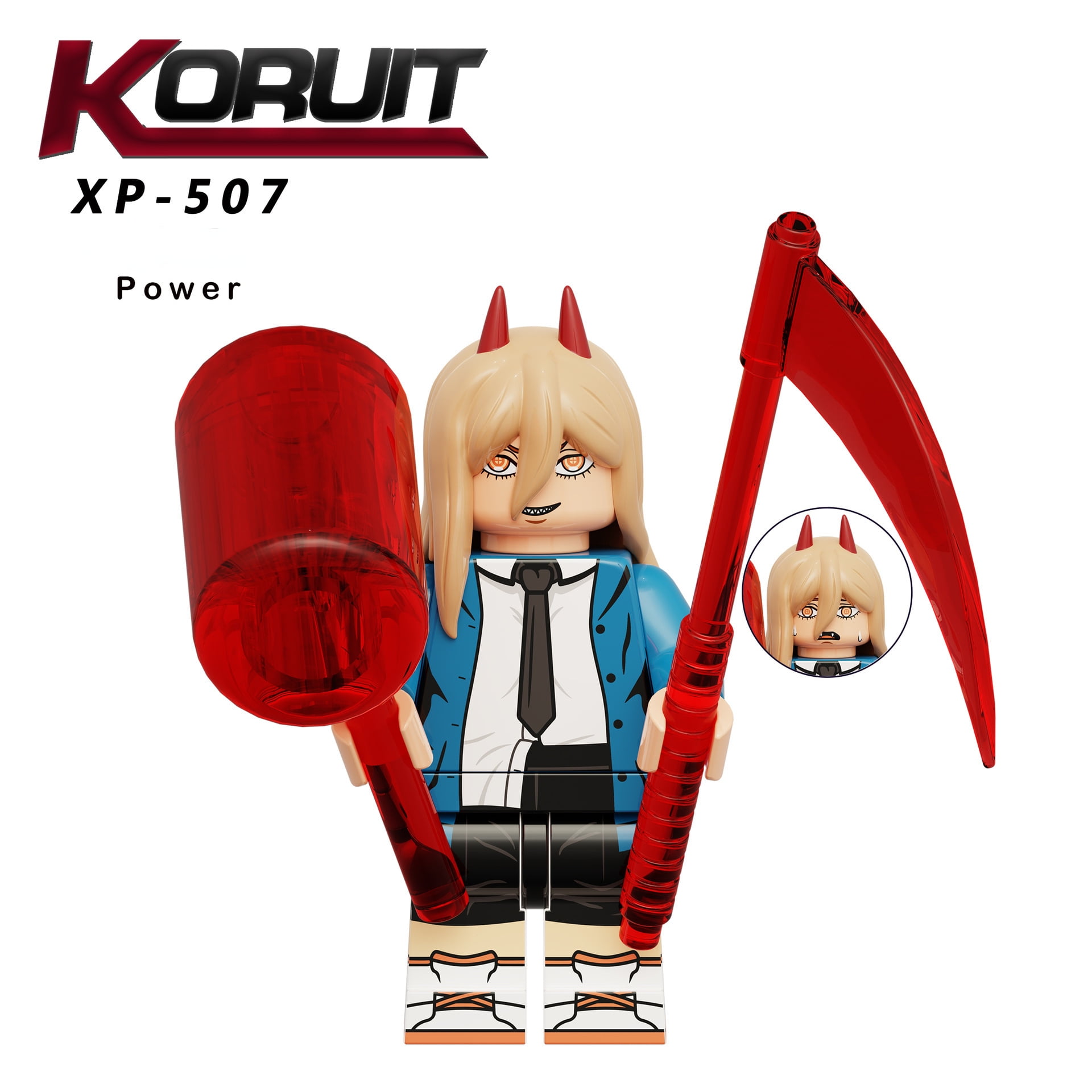 4 inch Chainsaw Man Building Block Figures Set Denji Makima 4 inch Chainsaw Man Building Block Figures Set Denji Makima
