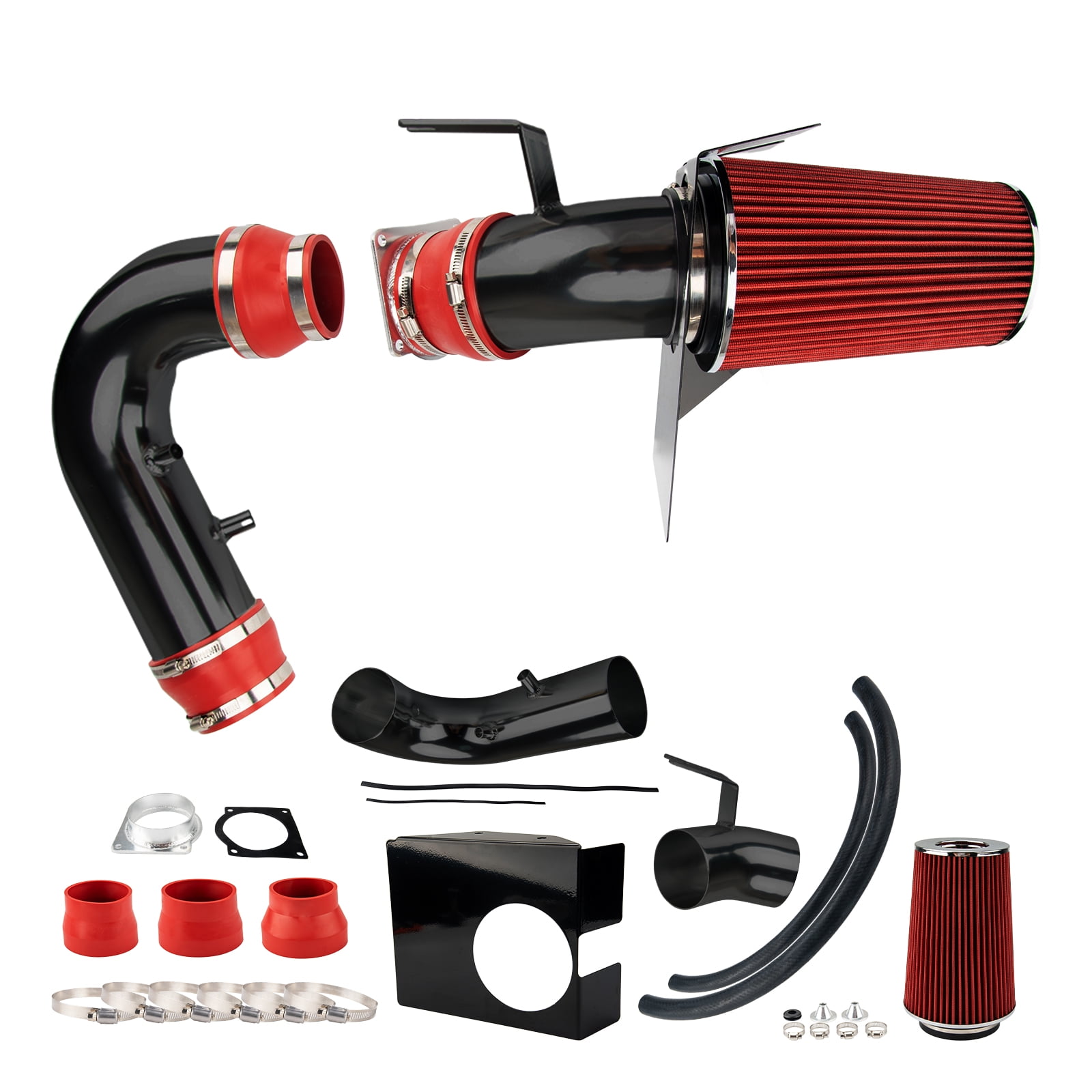 4 inch Cold Air Intake Kit  & Heat Shield Replacement forFord F150 1997-2003 5.4L 4.6L, Expedition 1997-2003 4.6L, F250 1997-1999 5.4L