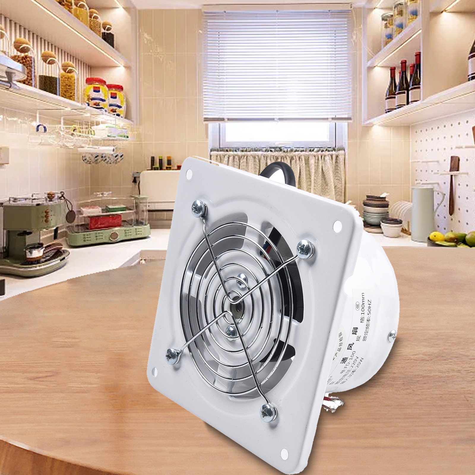 4 inch Exhaust Fan Kitchen Exhaust Fan for Window Wall Mounted Bathroom ...