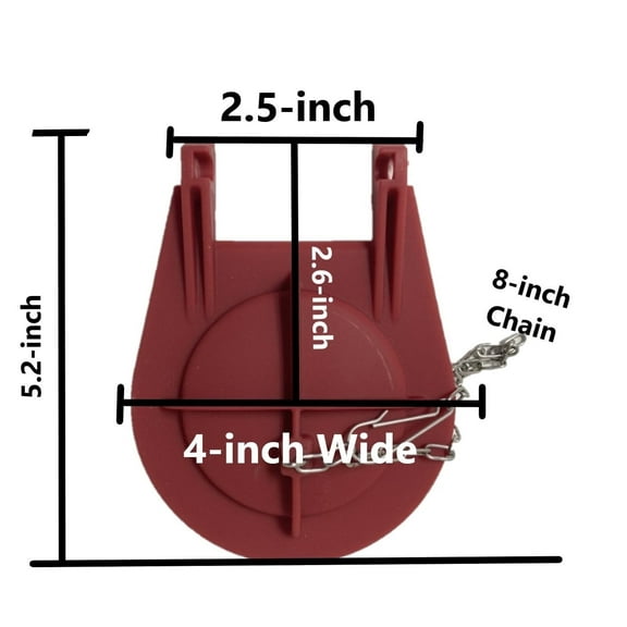 Premium 3.75-Inch Toilet Flapper with 2.5-Inch Wing Span - Universal Replacement by Nuflush