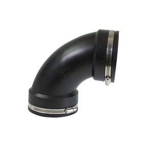 4 inch Flexible PVC Elbow Coupling with Stainless Steel Clamps