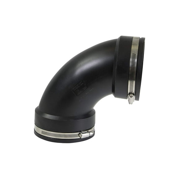 4 inch Flexible PVC Elbow Coupling with Stainless Steel Clamps