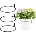 thumbnail image 1 of 4 inch Flower Pot Holders for Outside,3 Pack Heavy Duty Flower Pot Ring Wall Planter for Plant Pots Indoor Outdoor Yard Decoration,Black, 1 of 7