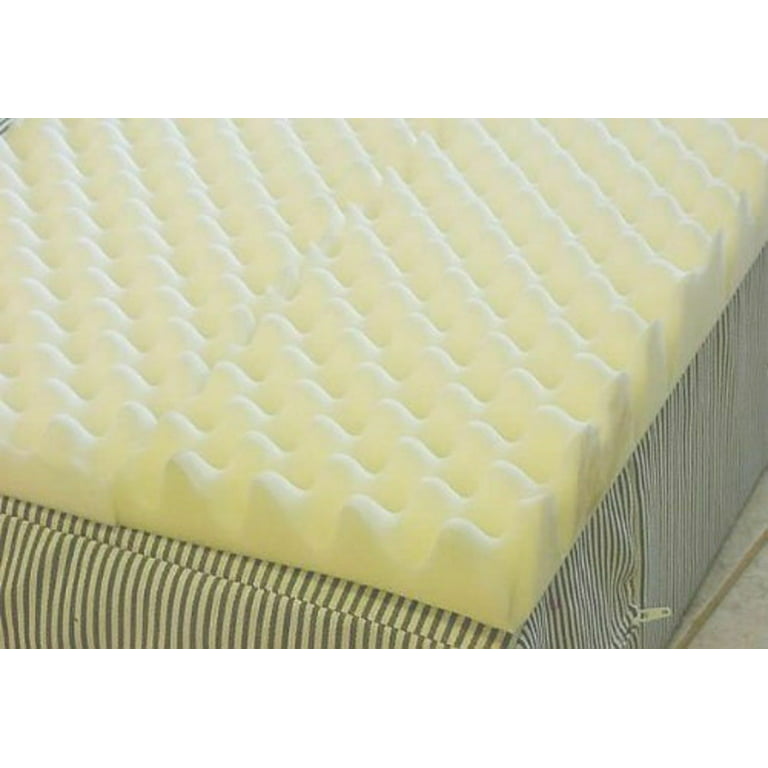 4 inch Foam Twin Bed Pad Mattress Egg Crate Overlay Topper 72 L X 34 W X 4  Soft 