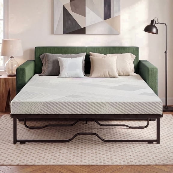 NOFFA 4" Full Size Memory Foam Sofa Mattress Replacement, Pull Out Couch Mattress with Removable Cover, CertiPUR-US Certified (Only Mattress)