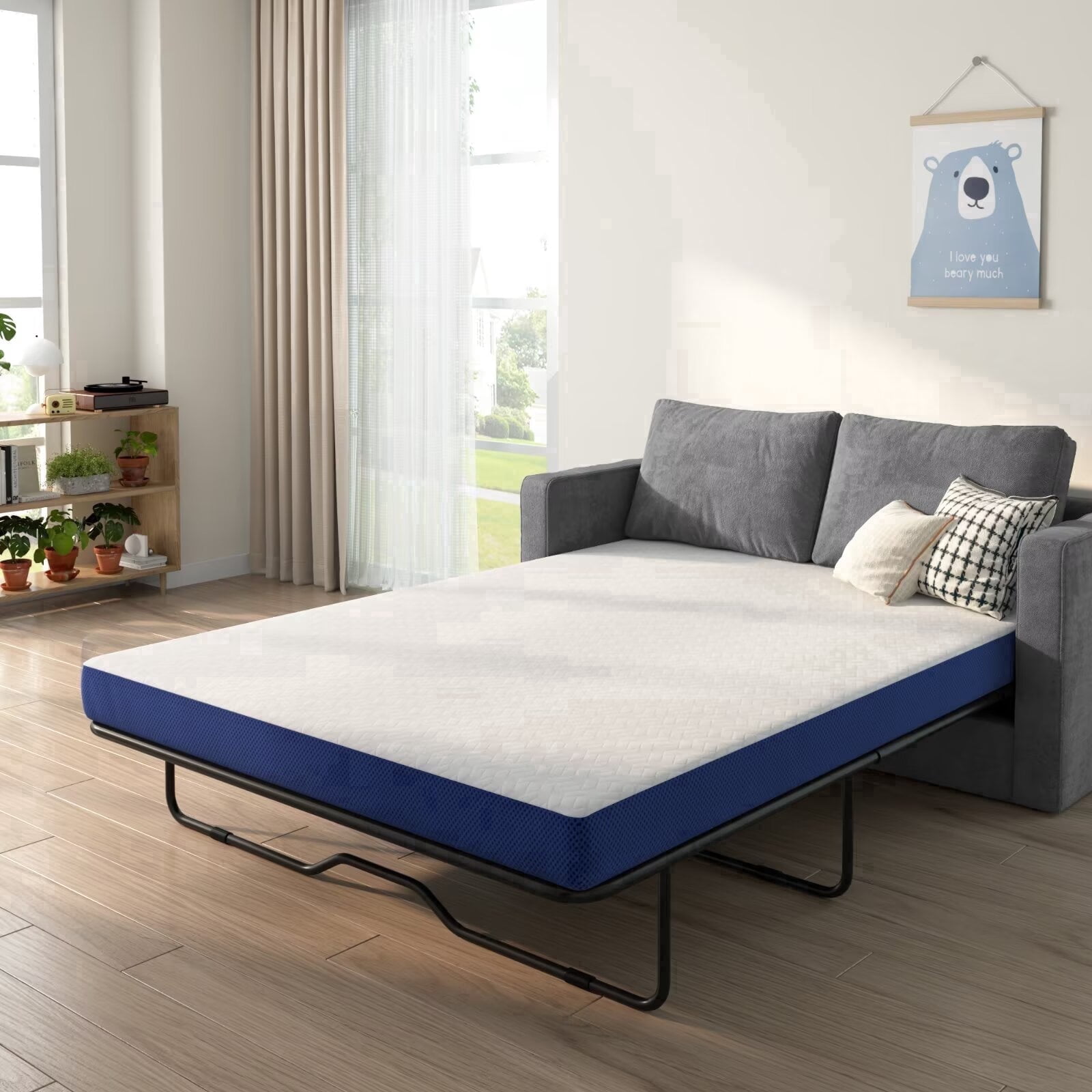 Timber Vibe Studio Adult 4 in Cooling Technology Full Medium Tight Top Gel Mattresses