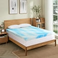 thumbnail image 1 of 4 inch Gel Wave Memory Foam Soft Bed Mattress Pad Pressure Relief Mattress Topper (4" Twin XL), 1 of 8